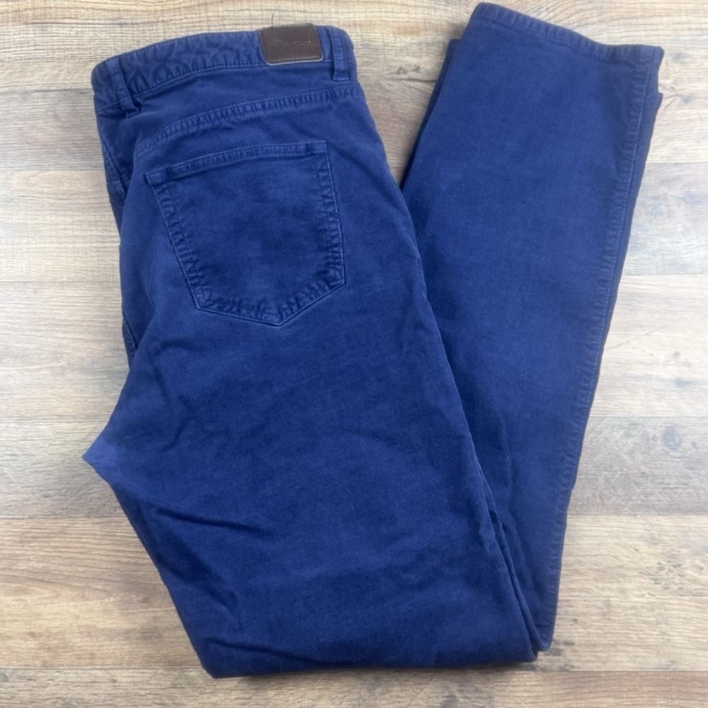Peter Millar Pants 38x35 Blue Corduroy Colt Tailored